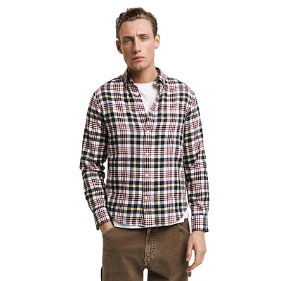 Regular-Fit Flannel Plaid Shirt