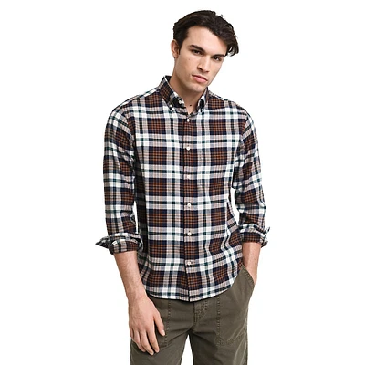 Regular-Fit Flannel Plaid Shirt