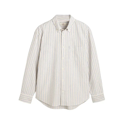 Relaxed-Fit Heritage Oxford Stripe Organic Cotton Shirt