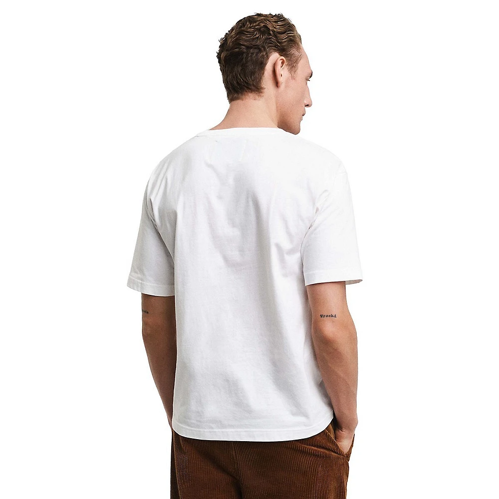 T-shirt graphique à poche coupe décontractée