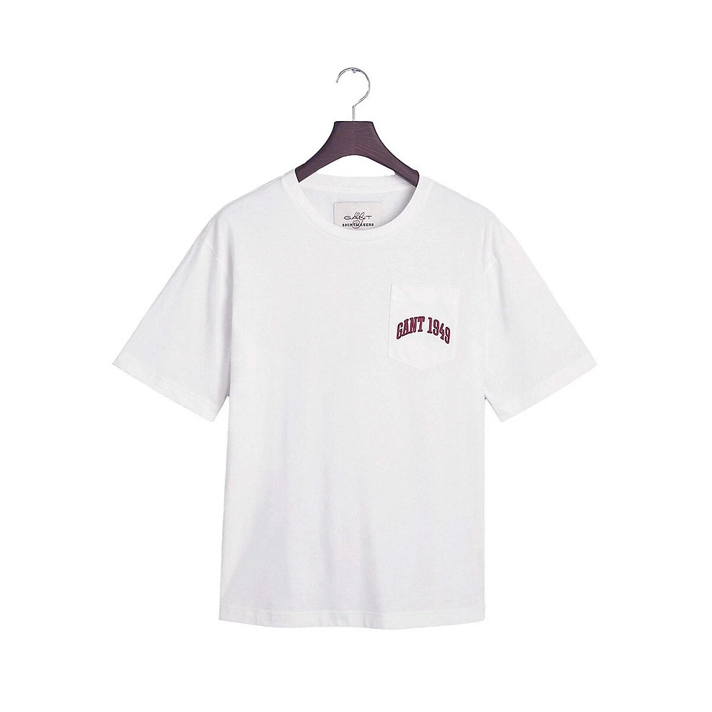 T-shirt graphique à poche coupe décontractée