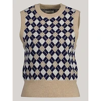 Lambswool Argyle Vest