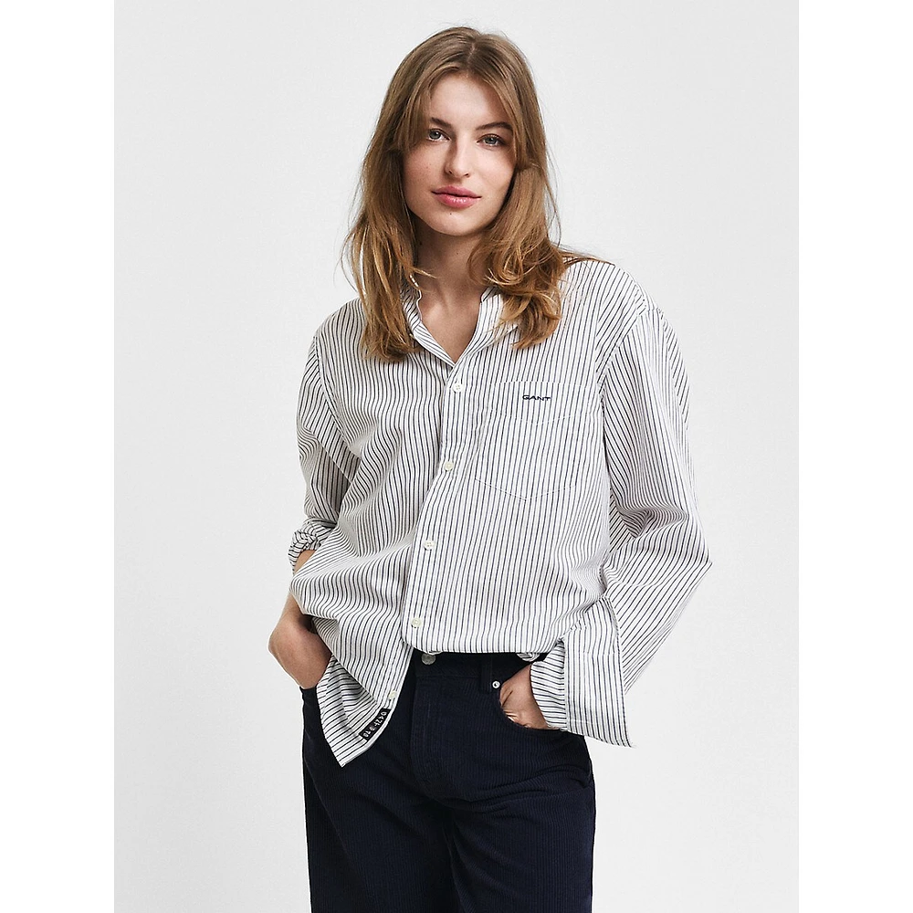 Regular-Fit Poplin Stripe Shirt