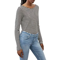 Striped Organic Cotton Boatneck Top