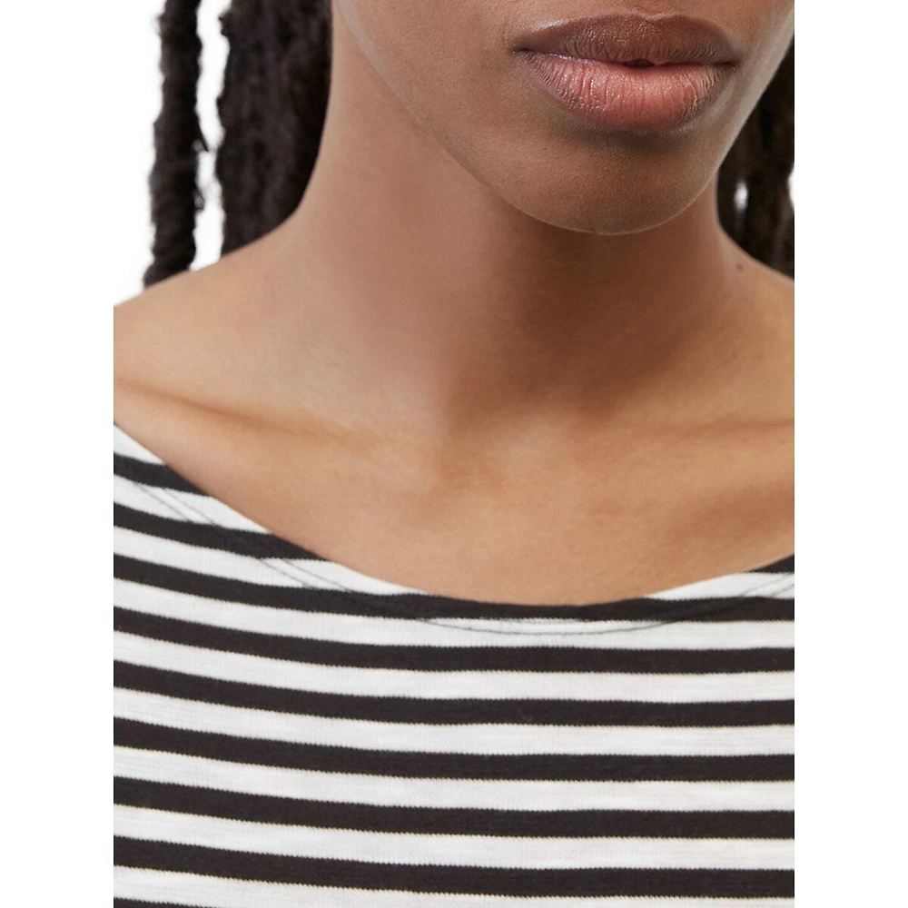 Striped Organic Cotton Boatneck Top