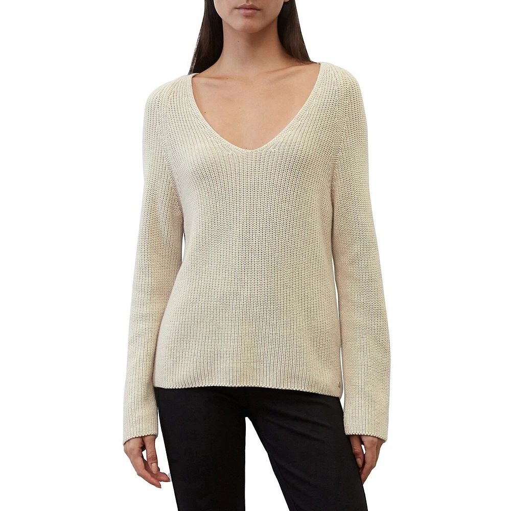 Organic Cotton V-Neck Sweater