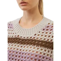 Crochet-Knit Wool Sweater Vest
