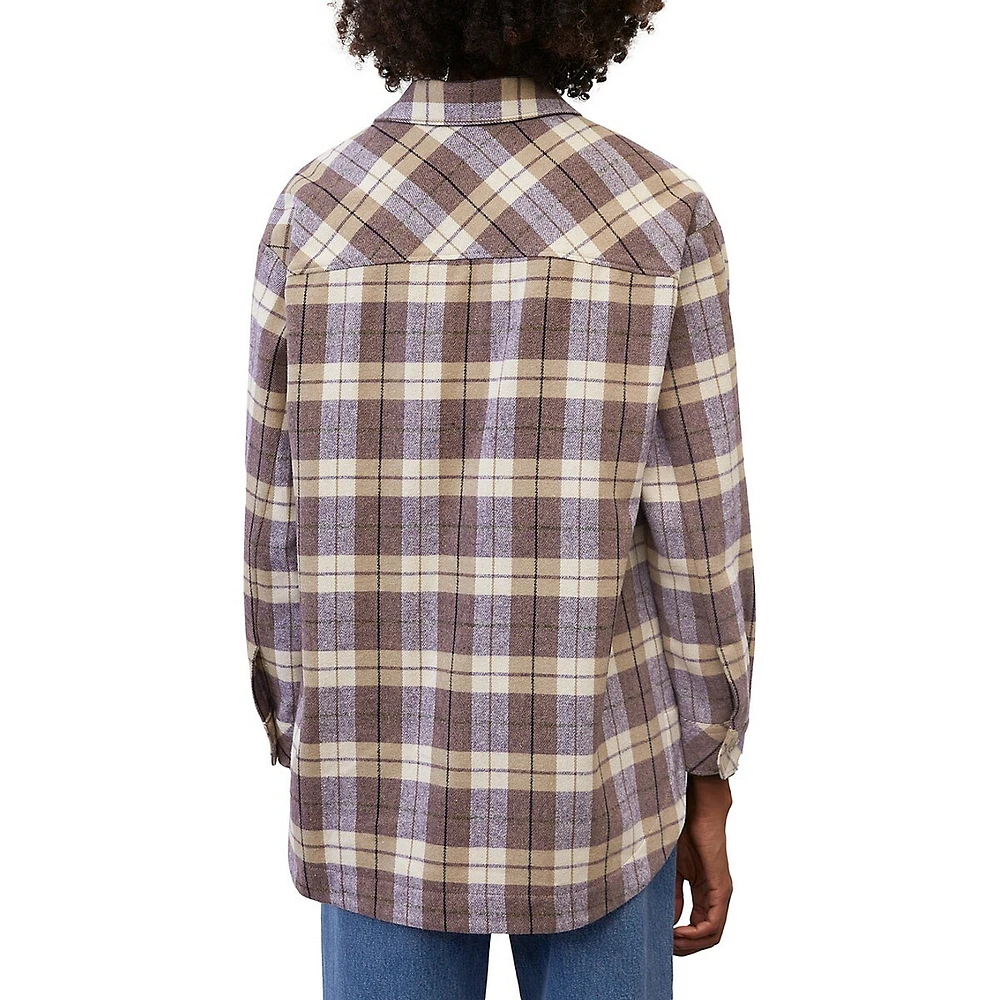 Unisex Checked Oversized Shacket