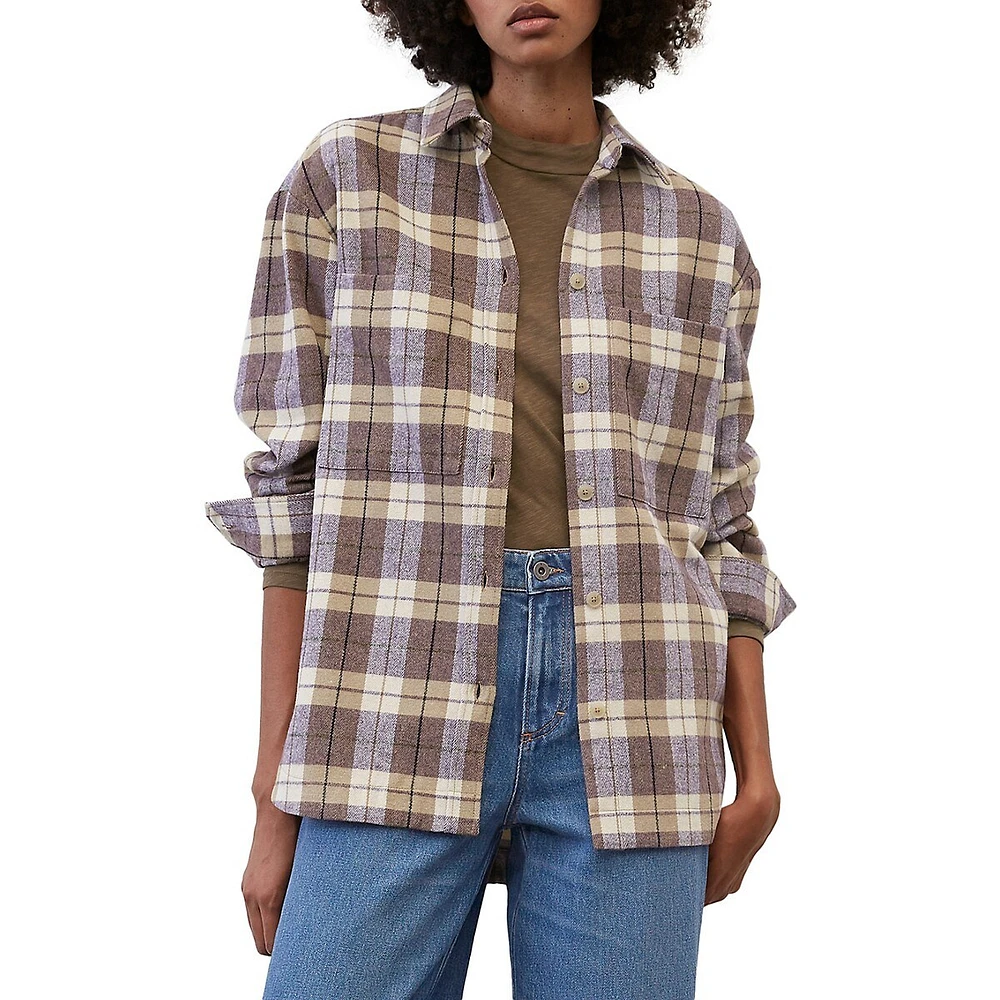 Unisex Checked Oversized Shacket