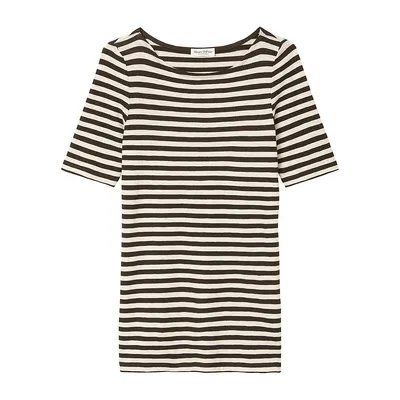 Slim-Fit Organic Cotton Striped T-Shirt