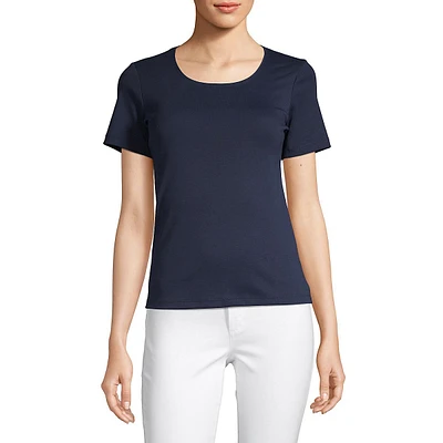 Petite Roundneck Cotton T-Shirt