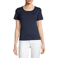 Petite Roundneck Cotton T-Shirt