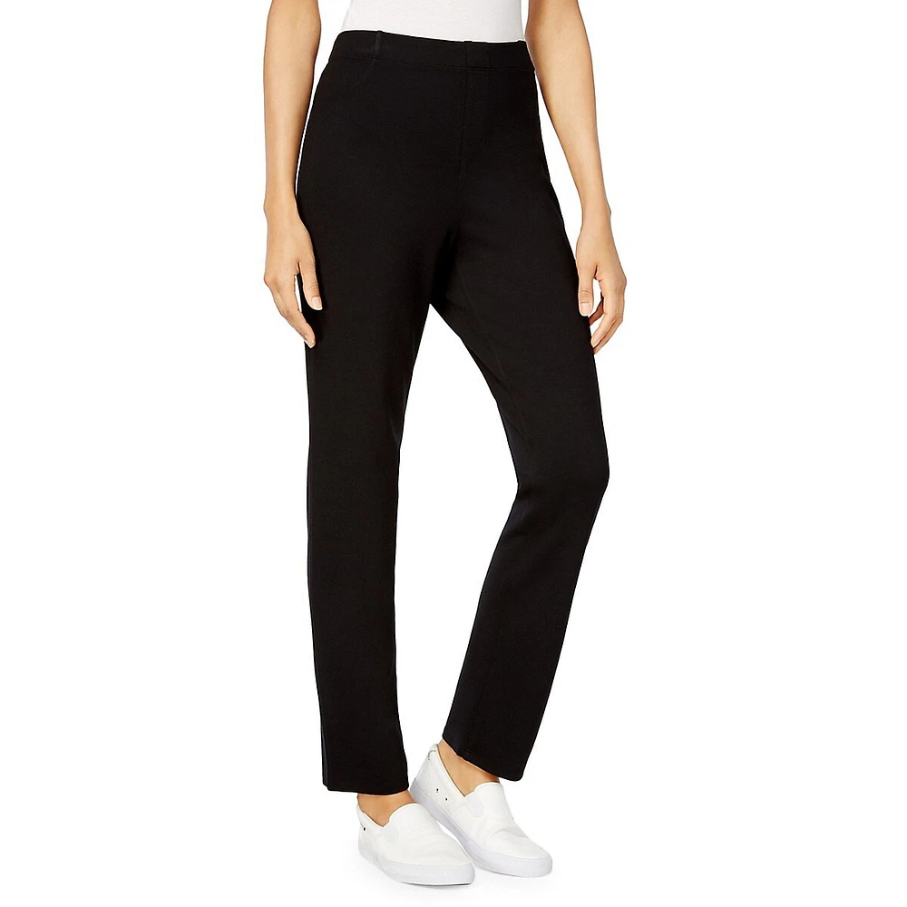 High-Rise Pull-On Comfort Pants