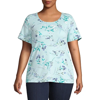 Plus Twirl Spring Scoopneck T-Shirt