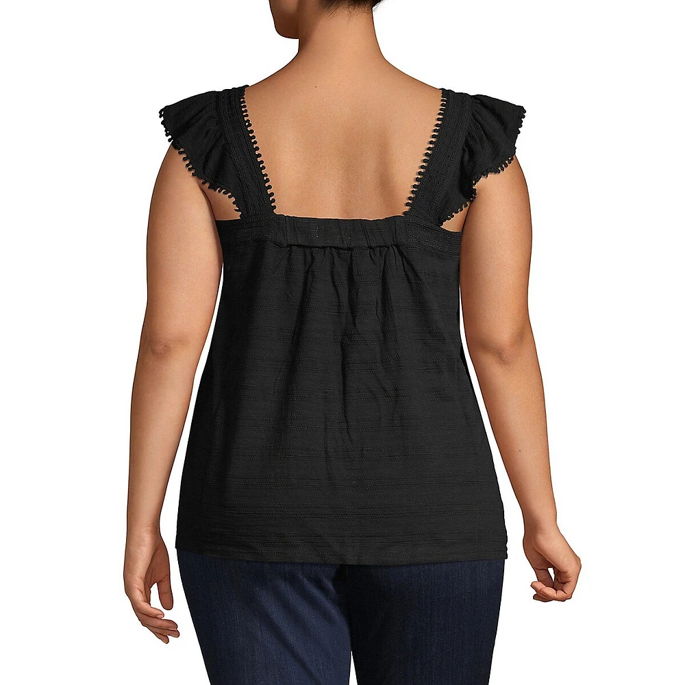 Plus Cap-Sleeve Flutter Tank