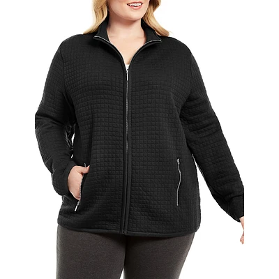 Plus Quilted Fleece Jacket