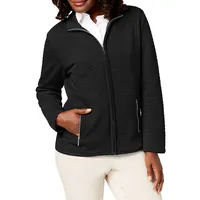 Petite Quilted Zip-Front Jacket