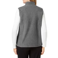 Petite Plush Front-Zip Vest