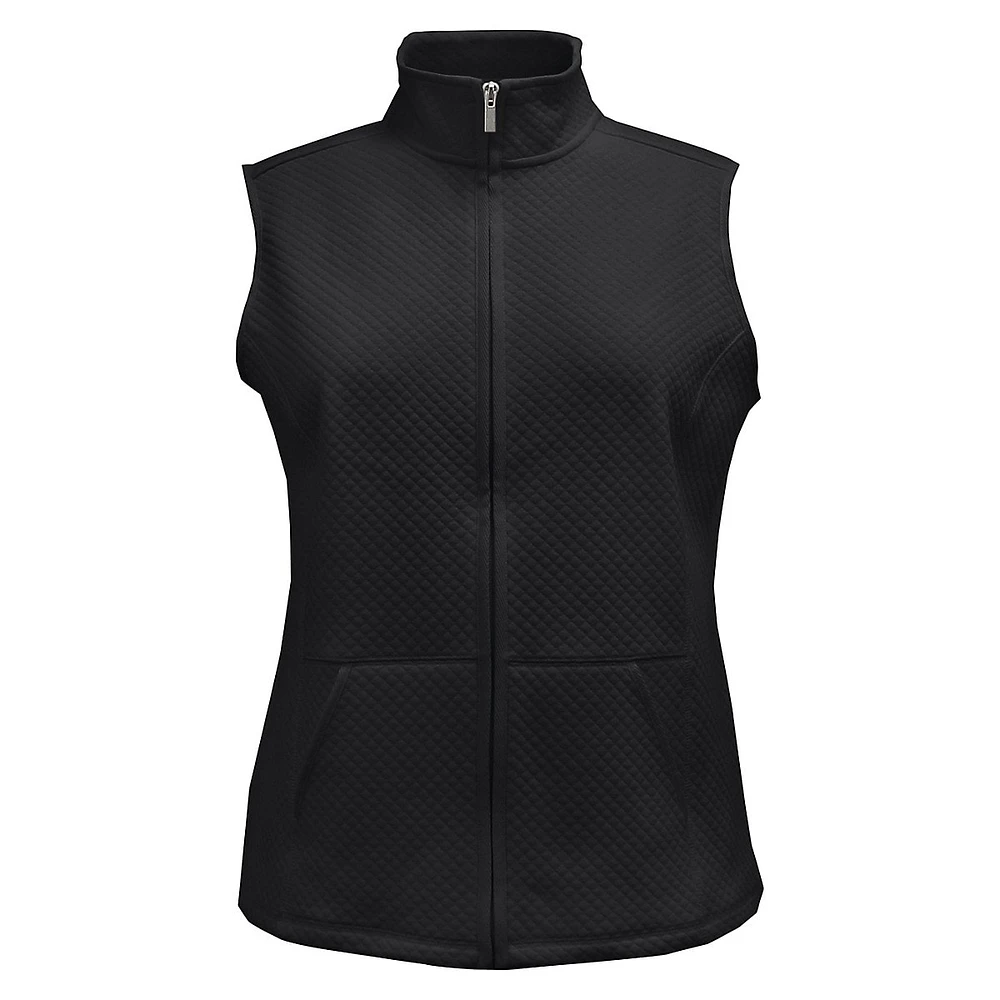 Petite Quilted Mock Neck Vest