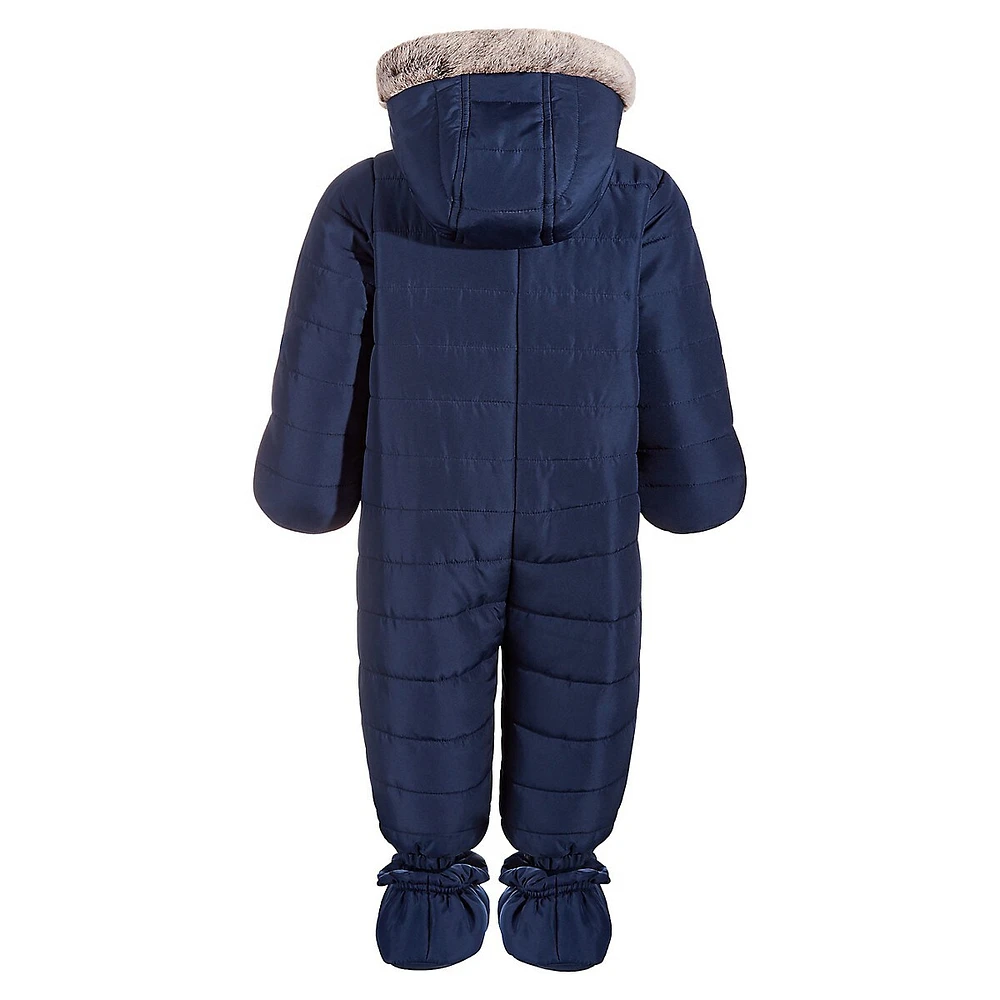 Baby Boy's One-Piece Hooded Snowsuit