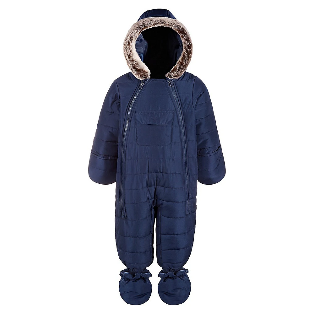 Baby Boy's One-Piece Hooded Snowsuit