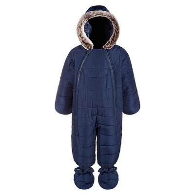 Baby Boy's One-Piece Hooded Snowsuit