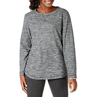 Long-Sleeve Space-Dye Microfleece Top