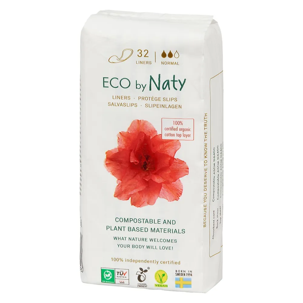 Eco by Naty - Organic, Compostable Panty Liner, Large 28ct