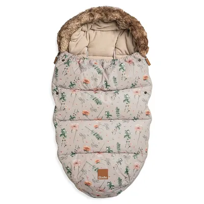 Meadow Blossom Faux Fur-Trim Footmuff