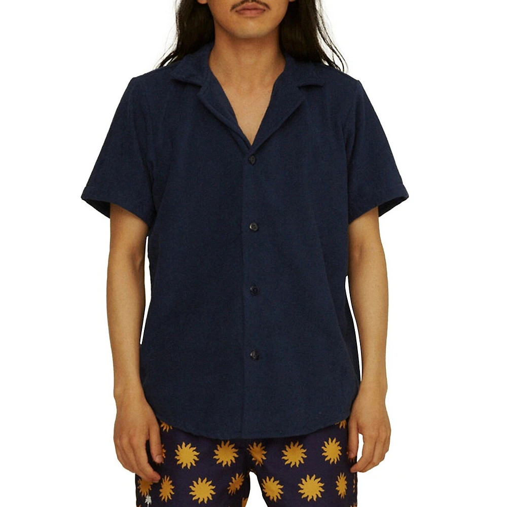 Navy Cuba Terry Shirt