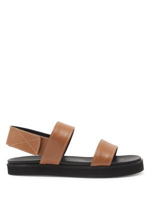 Lynn Leather Slingback Flat Sandals