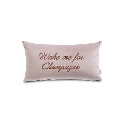 Wake Me Up Embroidered Pillow