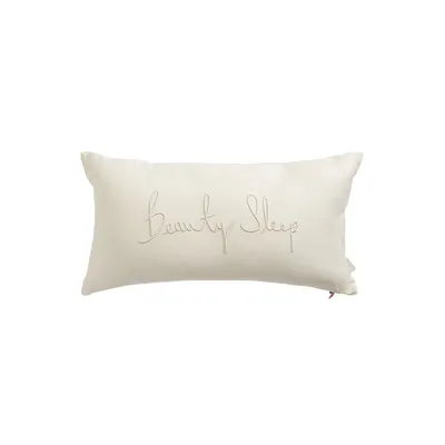 Embroidered Graphic Cotton Pillow