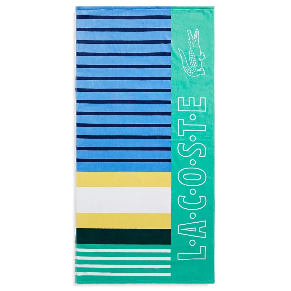 Sporty Stripes Cotton Beach Towel