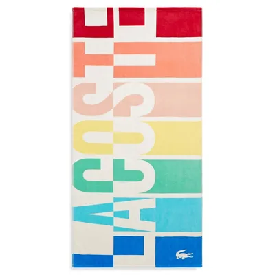 Rainbow Logo Cotton Beach Towel