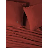 Solid 200 Thread Count Cotton Percale 4-Piece Sheet Set