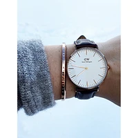 Montre Classic Sheffield avec bracelet en cuir, 40 mm