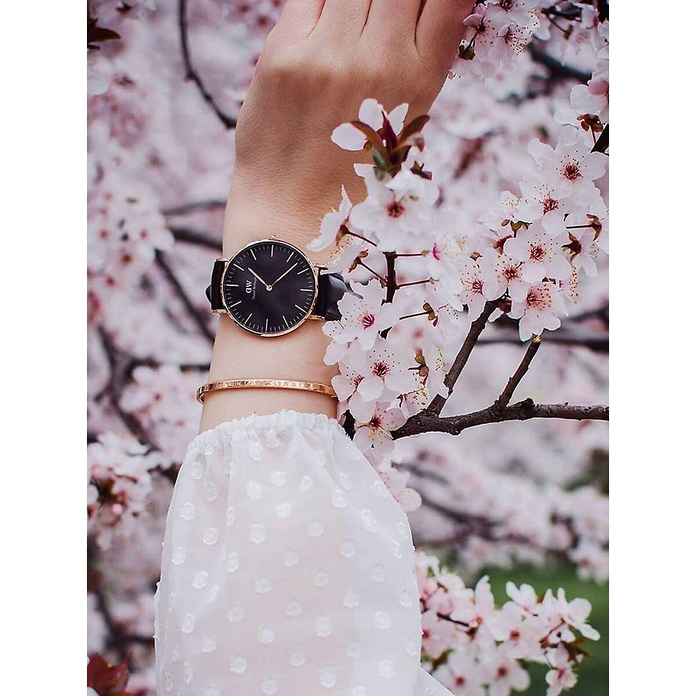Montre classique à bracelet en cuir Sheffield de 40 mm