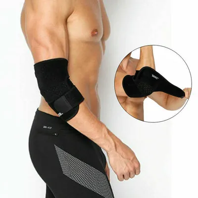 Adjustable Elbow Brace Sleeve Support Straps, Neoprene Breathable Compression