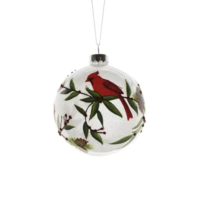 Hanging Glittered Ball Ornament (pack Of 2)
