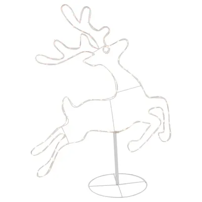 36" Lighted Running Reindeer Silhouette Outdoor Christmas Decor