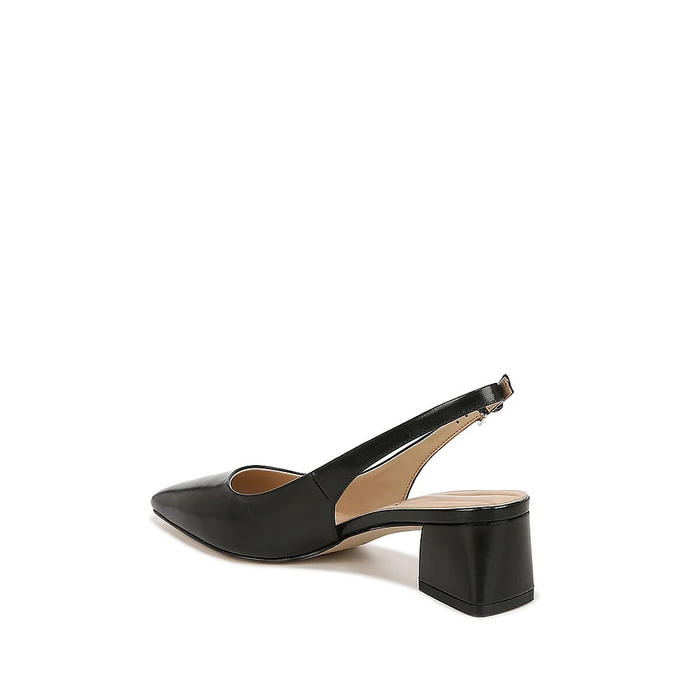 Racer Leather Slingback Pumps