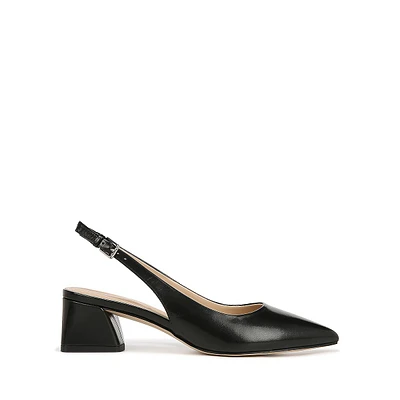 Racer Leather Slingback Pumps