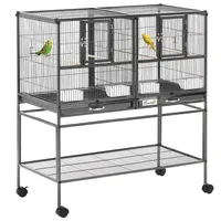 Large Double Rolling Metal Bird Cage Bird House