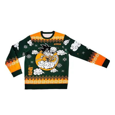 Dragon Ball Goku Clouds Jacquard Ugly Christmas Sweater