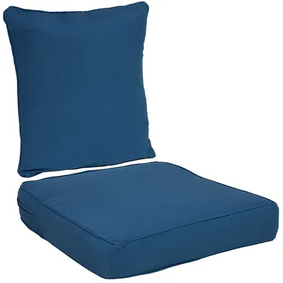 Set Of 2 Replacement Deep Back And Seat Cushions