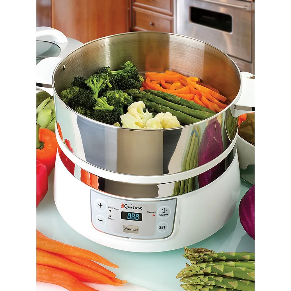 Euro Cuisine FS3200 Stainless Steel Electric Food Steamer - Euro