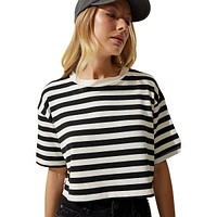 Woven Striped T-shirt