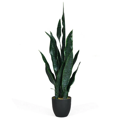 Artificial Snake Plant 35.5" Fake Sansevieria Indoor-outdoor Decoration