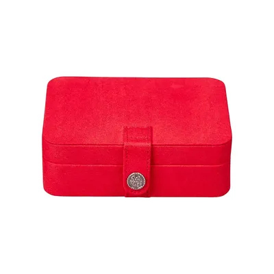 Giana Plush Jewellery Box with Lift Out Tray